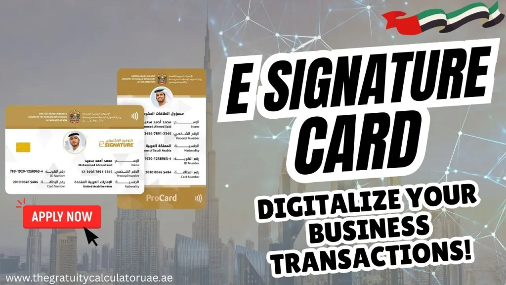 E Signature Card | Digitalize your Business Transactions 1 E Signature Card UAE banner